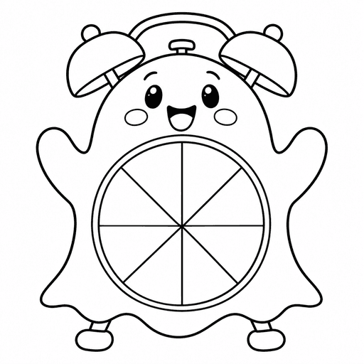 Ghost Alarm Clock coloring picture