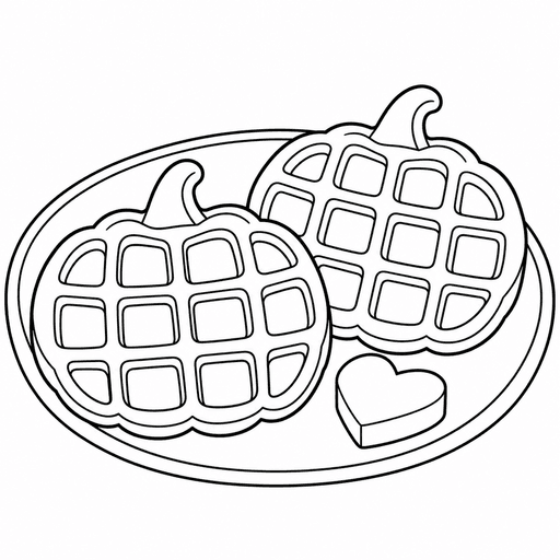 Pumpkin Waffle Stack coloring picture