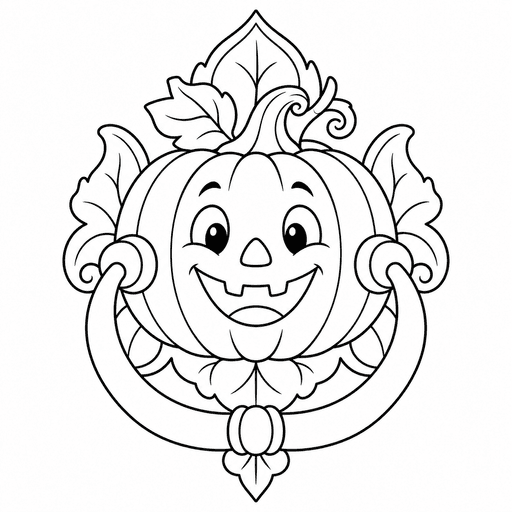 Halloween Door Knocker coloring picture
